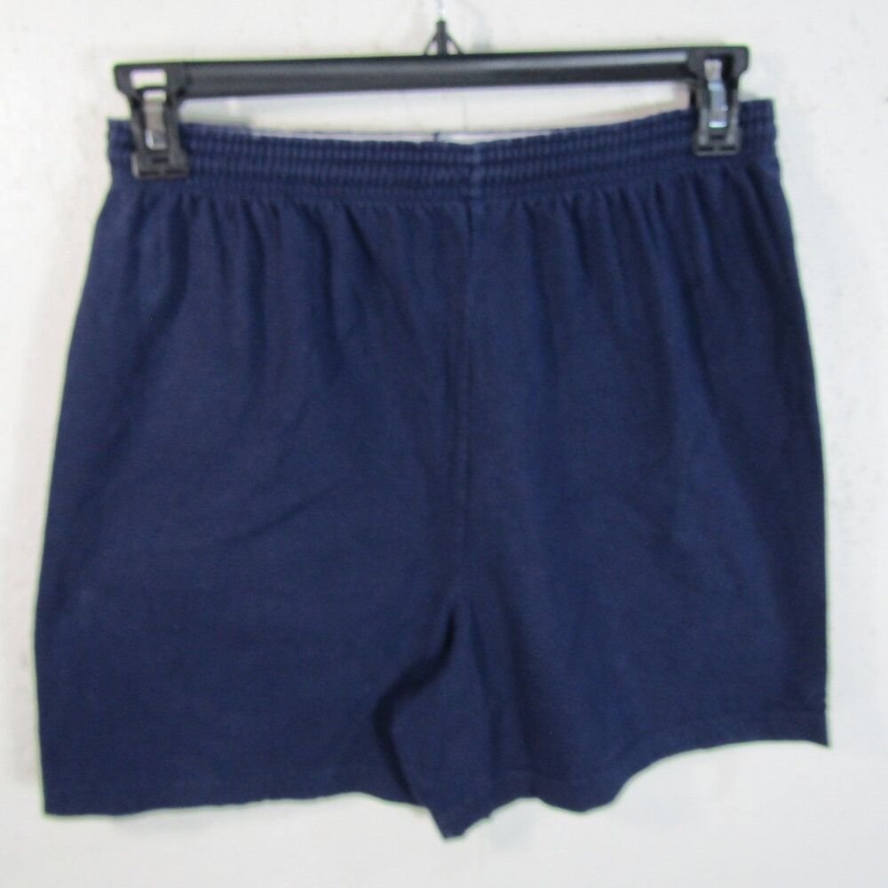 Russell Athletic Men's M Navy Blue 100% Cotton Gym Shorts Drawstring Made in USA